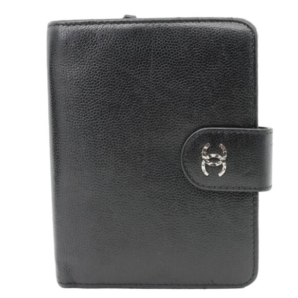Chanel Handbags - Chanel  Grained Calfskin Leather Bifold Wallet Black